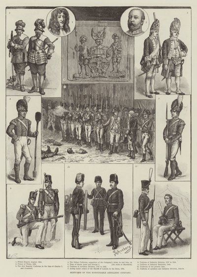 Croquis de la Honourable Artillery Company - Johann Nepomuk Schonberg