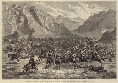 La guerre en Afghanistan, charge de la 2e cavalerie du Punjab lors de l