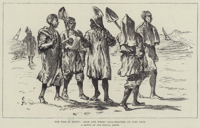 La Guerre en Égypte, Arabes et Charbonniers à Port-Saïd - Johann Nepomuk Schonberg