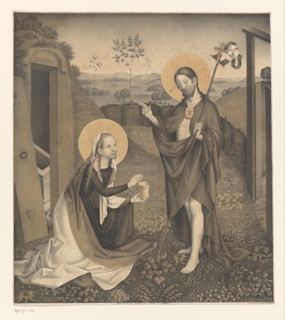 Christ et Marie-Madeleine dans un jardin clos - Johann Nepomuk Strixner