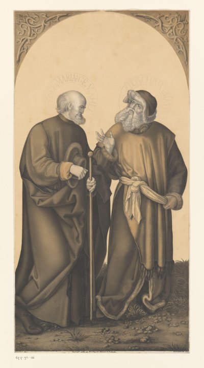 Saint Joseph et Joachim (Série: Œuvres de la collection des frères Boisserée, Galerie des Frères Boisserée) - Johann Nepomuk Strixner