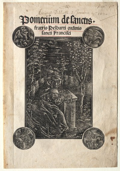 Pelbart de Temesvar étudiant dans un jardin - Johann Otmar