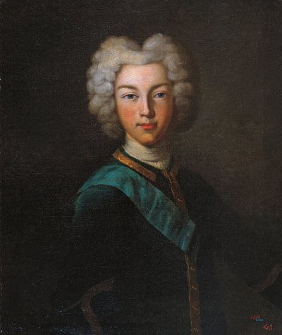 Portrait du tsar Pierre II de Russie 1715-1730, fin des années 1720 - Johann Paul Luedden
