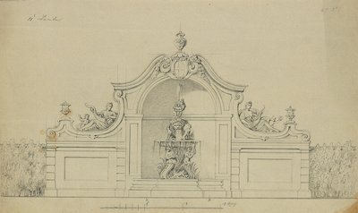 Fontaine dans le jardin des pêchers du Belvédère supérieur - Johann Peter Krafft