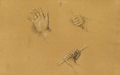 Études de mains pour "Scène de la lutte pour la liberté du Tyrol" - Johann Peter Krafft