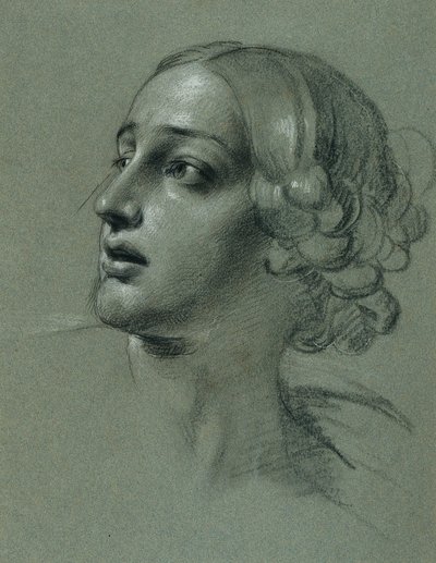 Étude de tête pour "Arindal et Daura" - Johann Peter Krafft