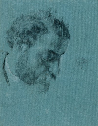 Étude de portrait pour "David avec la tête de Goliath" - Johann Peter Krafft