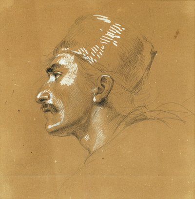 Étude de portrait pour "La sortie de Nikolaus Zriny devant la forteresse de Szigeth" - Johann Peter Krafft