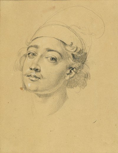 Étude de portrait pour "Sortie de Nicolas Zrinyi devant la forteresse de Szigeth" - Johann Peter Krafft