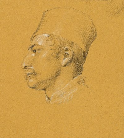 Étude de portrait pour "Sortie de Nikolaus Zrinyi devant la forteresse de Szigeth" - Johann Peter Krafft