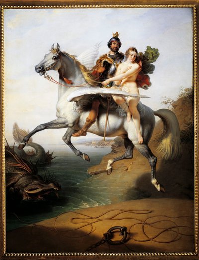 Ruggero et Angélique chevauchant l