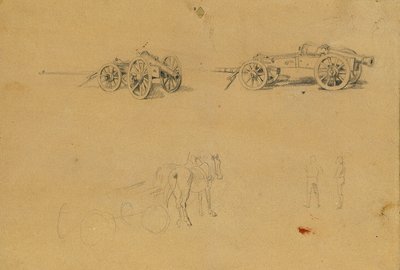 Étude de canons, équipements militaires - Johann Peter Krafft