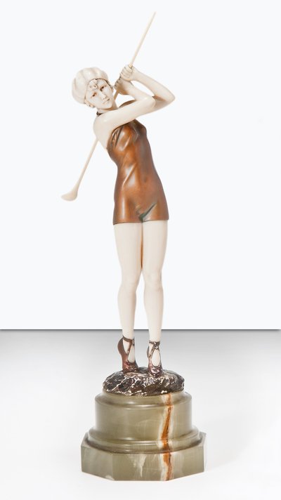 Golfeur en costume de bain, vers 1925 - Johann Philipp Ferdinand Preiss