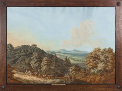 Cobourg ou Thuringe : "Près de Cobourg vers les montagnes de Gleichens", vers 1800 - Johann Rauscher