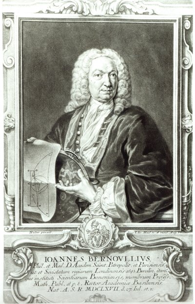Portrait de Jean Bernoulli (1667-1748) - Johann Rudolph the Elder Huber