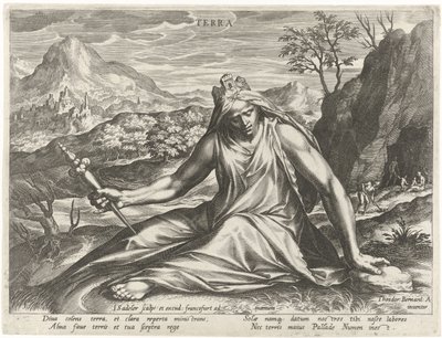 La Terre personnifiée par la déesse Cybèle - Johann Sadeler (I)
