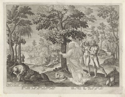 Adam et Ève au paradis - Johann Sadeler (I)