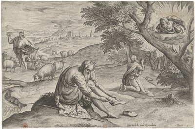 Dieu apparaît à Moïse dans le buisson ardent (Histoire de Moïse avant l