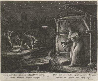 Saint Alphege de Canterbury en ermite - Johann Sadeler (I)