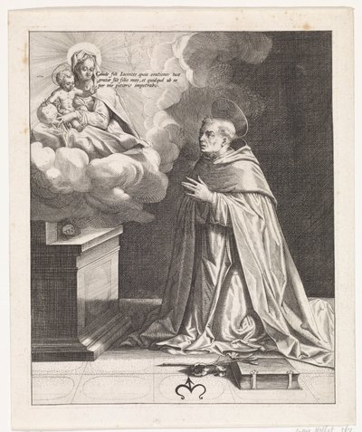 Saint Hyacinthe adore Marie avec l