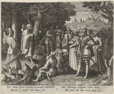 Saint Sebald de Nuremberg en ermite - Johann Sadeler (I)