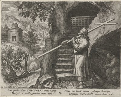 Saint Théodore Tiron en ermite - Johann Sadeler (I)