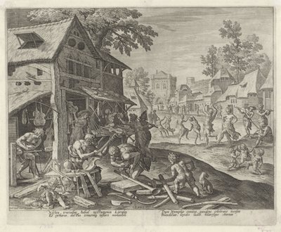 Jubal et sa famille fabriquent des instruments de musique
Geschiedenis van de familie van Kaïn / Over goede en slechte werkzaamheden (titre de la série)
Boni et mali scientia (titre de la série) - Johann Sadeler (I)