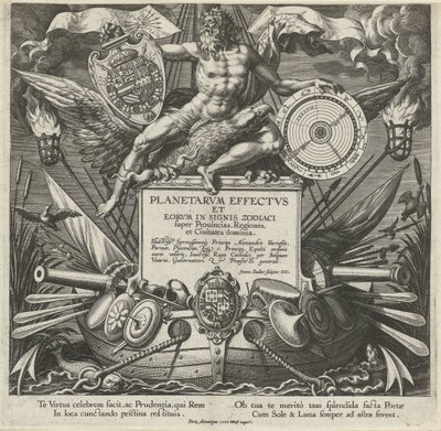 Jupiter et un navire de guerre avec les armoiries d