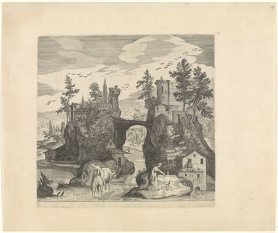 Paysage avec deux îles - Johann Sadeler (I)