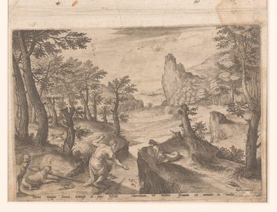 Paysage avec la chute d