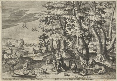 Orphée jouant de la musique pour les animaux - Johann Sadeler (I)