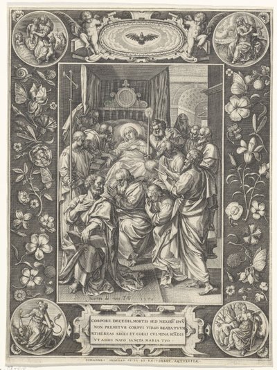 Lit de mort de Marie - Johann Sadeler (I)