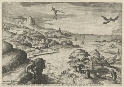Val van Icarus - Johann Sadeler (I)