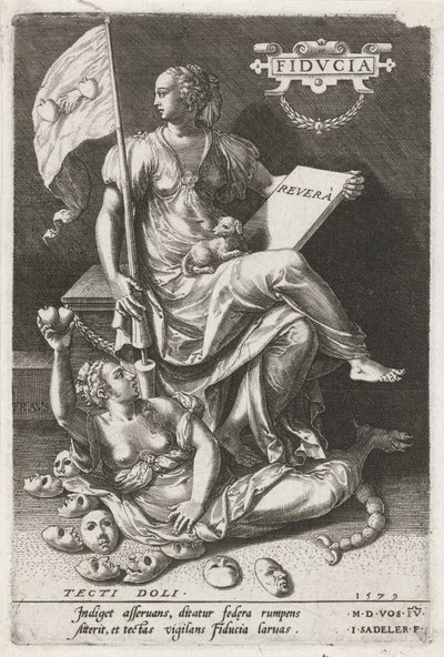 La confiance (Fiducia) triomphe de la tromperie secrète (Tecti doli) - Johann Sadeler (I)