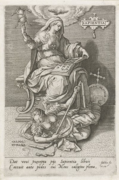 La Sagesse (Sapientia) triomphe de la Confusion Humaine (Caligo Humana) - Johann Sadeler (I)