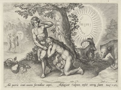 La Chute (Zondeval van de mens) - Johann Sadeler (I)