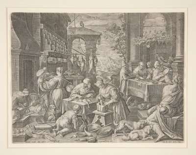 Le riche et Lazare - Johann Sadeler I