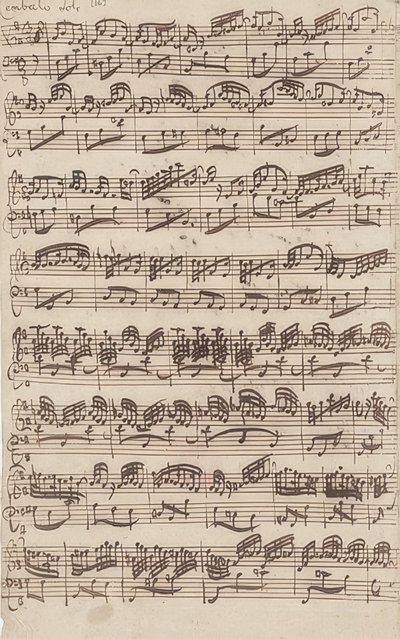Allegro (Clavecin solo) de la première version de la Sonate n° 6 en sol majeur pour violon et clavecin obligé - Johann Sebastian Bach