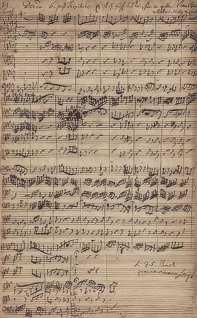 Manuscrit de la cantate Es ist das Heil uns kommen her (BWV 9) - Johann Sebastian Bach