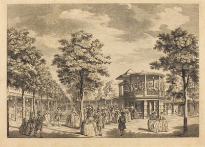 Jardins de Vauxhall montrant la grande allée à l