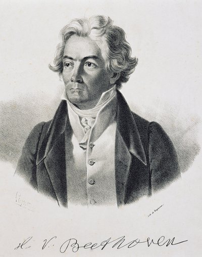 Portrait de Ludwig van Beethoven - Johann Stephan Decker