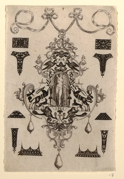 Conception de pendentif avec la vertu Espoir, Planche 3, d