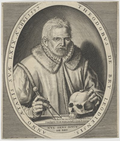 Portrait de Theodor de Bry 1528-1598, vers 1597 - Johann Theodor de Bry