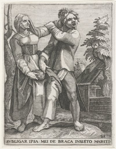 Lutte pour le pantalon - Johann Theodor de Bry