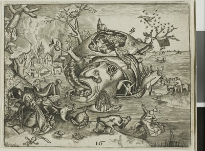 La Tentation de Saint Antoine, planche 16 des Emblemata Secularia - Johann Theodor de Bry