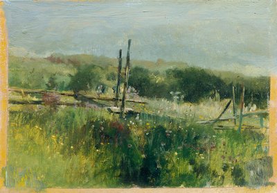 Prairie avec clôture - Johann  Till der Jüngere