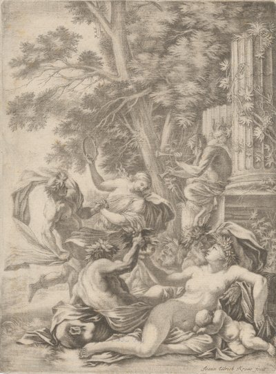 Une scène bacchanienne - Johann Ulrich Kraus