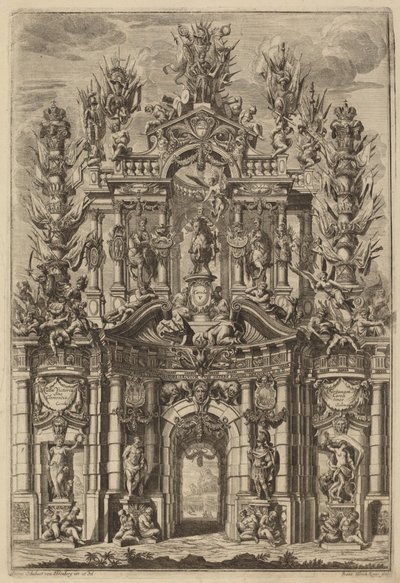 Arc de Triomphe pour Charles V - Johann Ulrich Kraus, after Peter Schubert von Ehrenberg