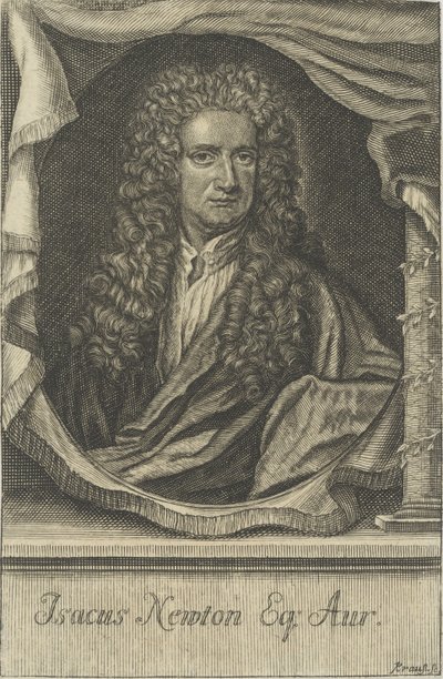 Portrait de Sir Isaac Newton 1642-1727, 1715 - Johann Ulrich Krauss