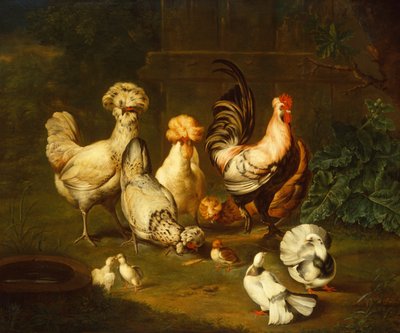 Volaille dans un paysage - Johann Wenzel Peter